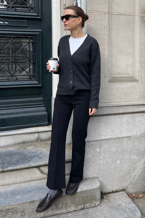 Megztas megztinis - tamsiai pilka melange