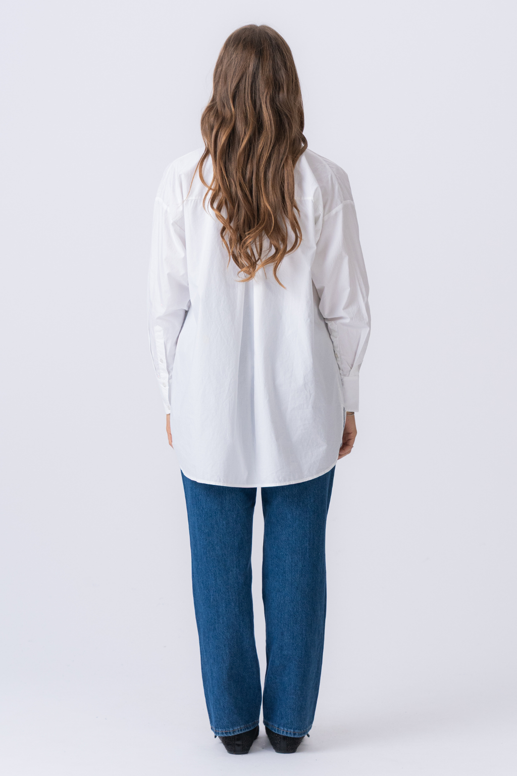 Negabaritiniai marškiniai - balti