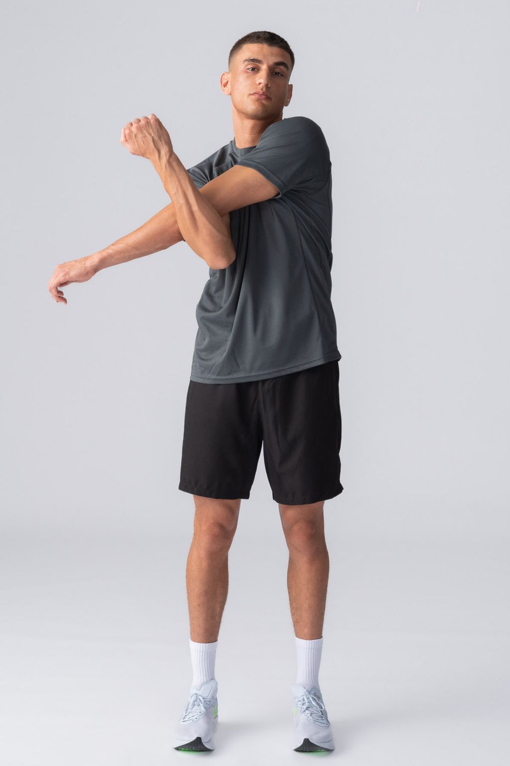Treniruotės marškinėliai - tamsiai pilka