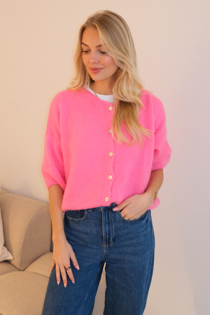 Marijos mezginys trumpomis rankovėmis – vaikiška rožinė