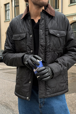 Dygsniuotas švarkas - Juodas