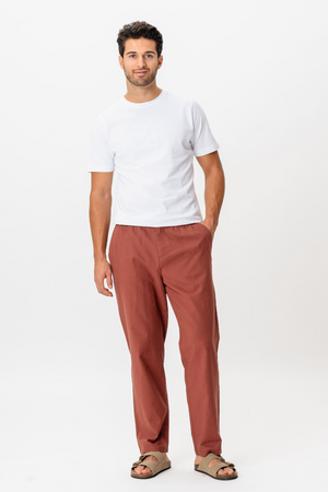 Lininiai Pants - Terakota