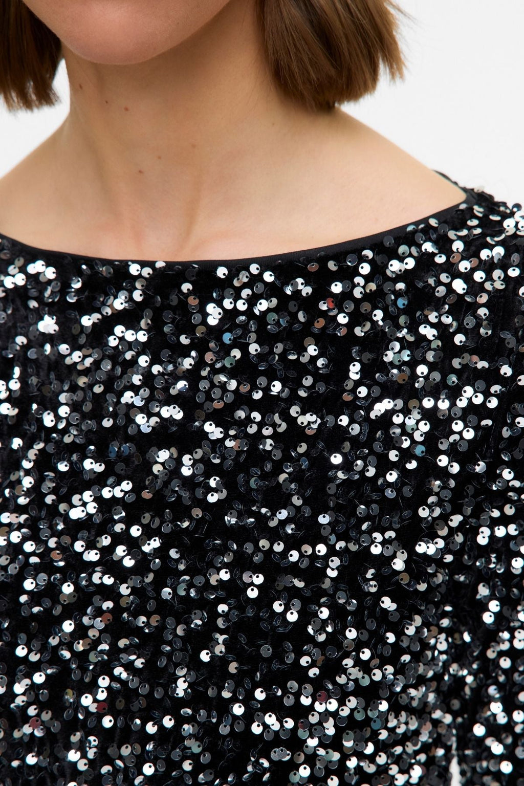 „Bella“ trumpa suknelė - juodas sidabras