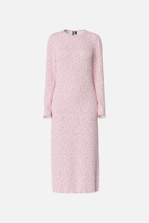 „Flora Midi“ suknelė - rožinė šaukšto šaukšto gėlė