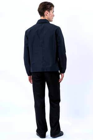 Trumpa striukė su užtrauktuku – tamsiai mėlyna