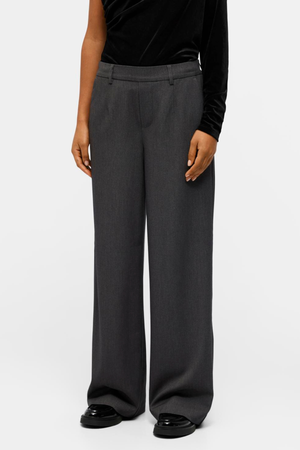 Lisa Wide Pant - Medium Grey Melange