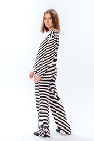 Dryžuoti marškiniai - Juodi