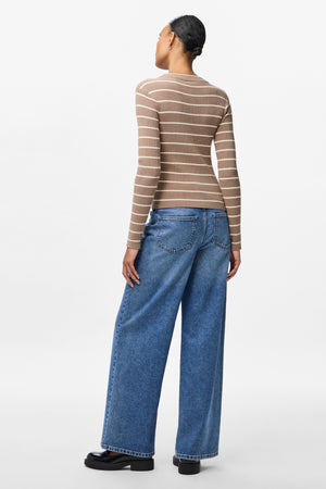 Mira New O-Neck Knit - Greige/Birch