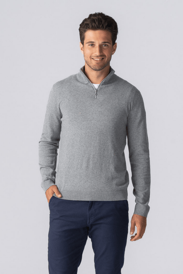 Pullover Half Zip - Grey Melange