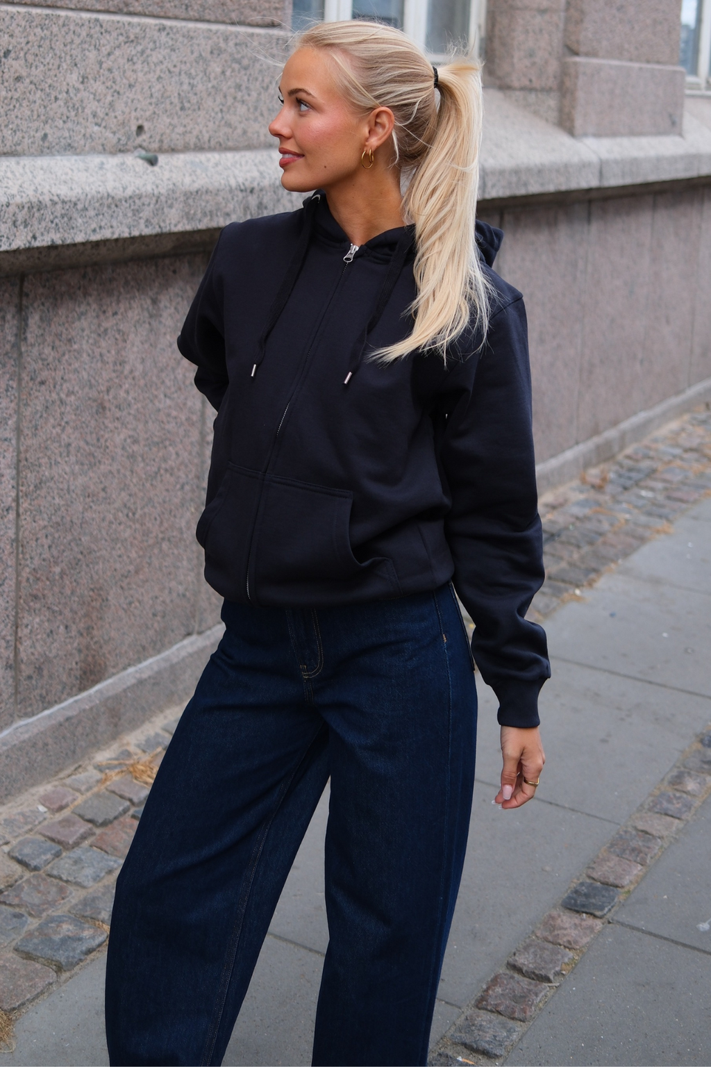 Basic ZIP HOOKE - tamsus karinis jūrų laivynas