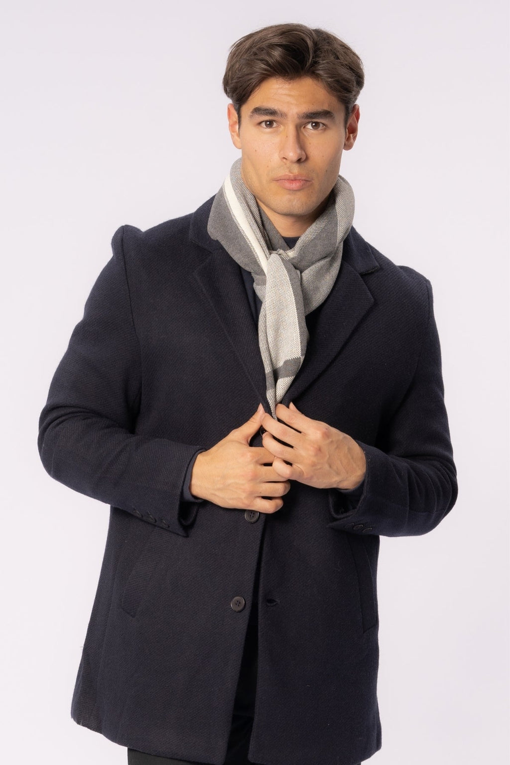 Scarf - Black / White / Grey - Men