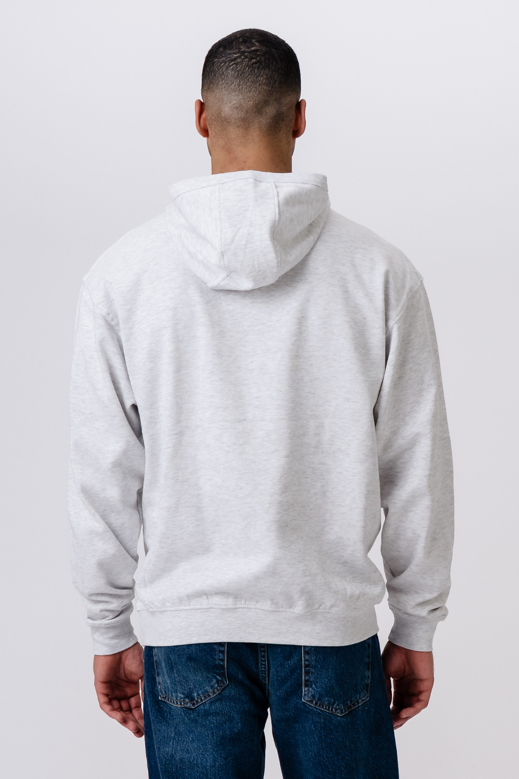 Hoodie Without Drawstring - Ash Grey