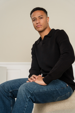 Samuelis Polo megztas - juodas