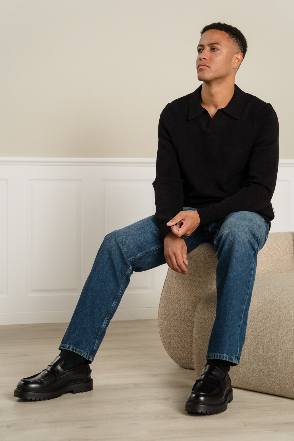 Samuelis Polo megztas - juodas