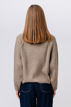 Selma Knit Užtrauktukas - smėlio spalvos