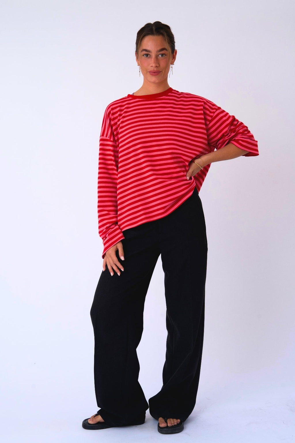 Cleo Blouse - Red/Pink