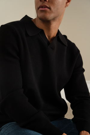 Samuelis Polo megztas - juodas