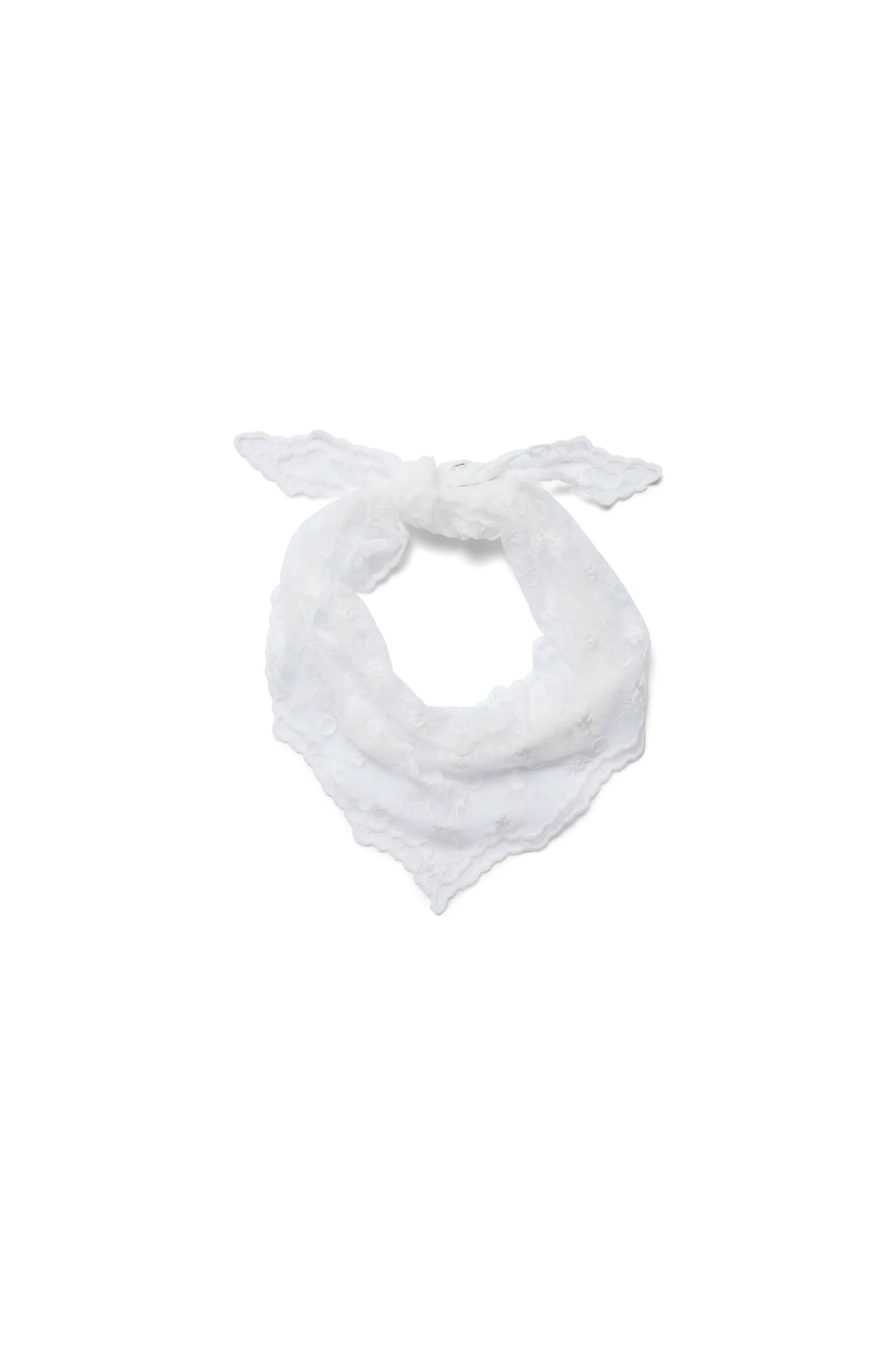 Silja Lace Triangle Šalikas - Baltas