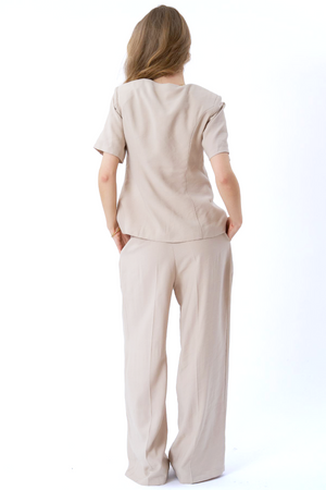 Izolda Pants - Smėlio spalvos