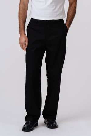 Straight Cotton Chino - Black