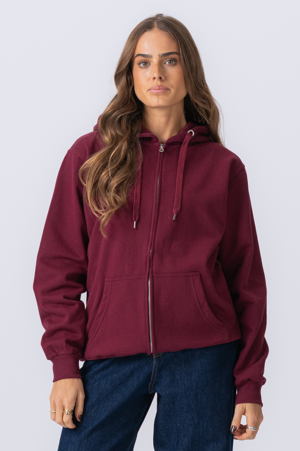 Basic ZIP HOOKE - Burgundija