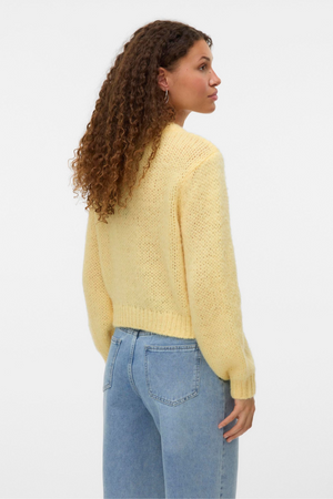 Wilo O-Neck Cardigan - Pale Banana