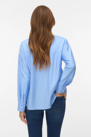Kaja Ls Shirt - Vista Blue Sandra