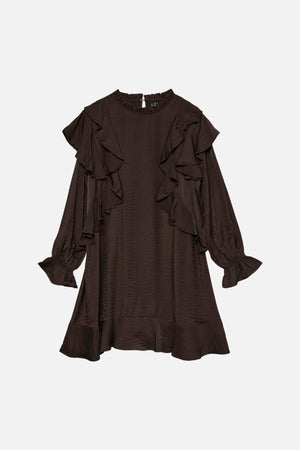 „Lizzi“ trumpa „Flounce“ suknelė - šokolado tortas