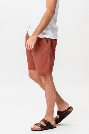Linen Shorts - Terracotta