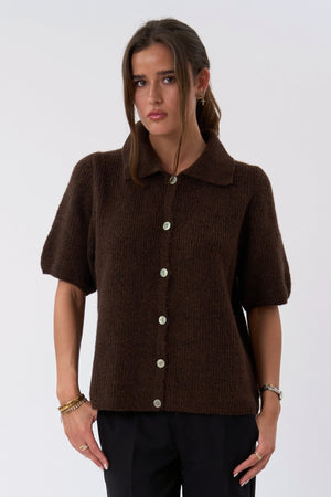 Alba Polo Knit – šokoladinis
