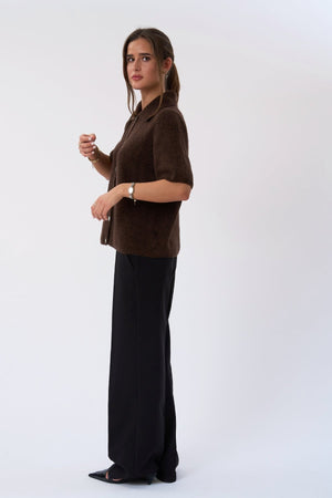 Alba Polo Knit – šokoladinis