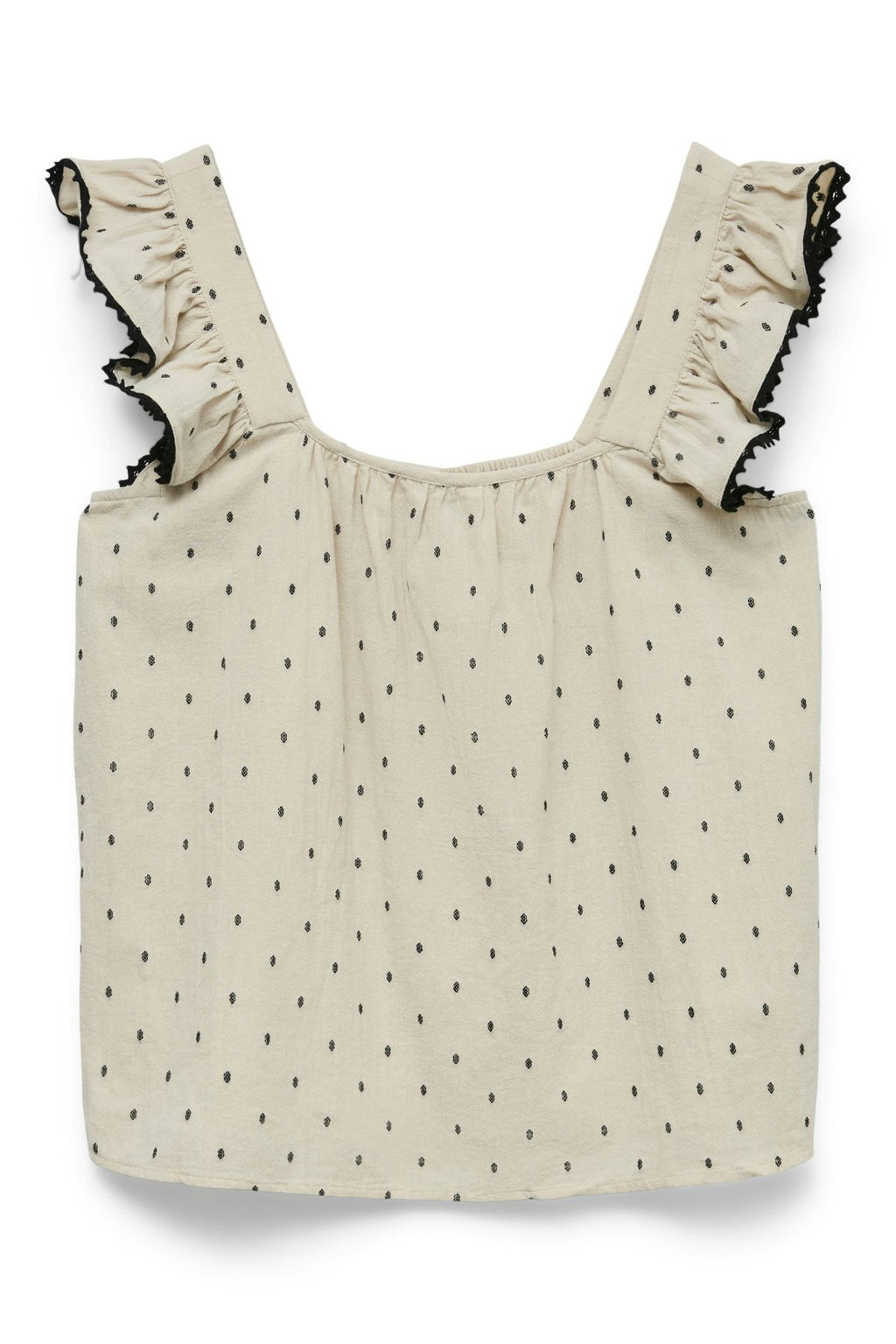 Pretty Dobby Top - Avižiniai dribsniai Black Dobby