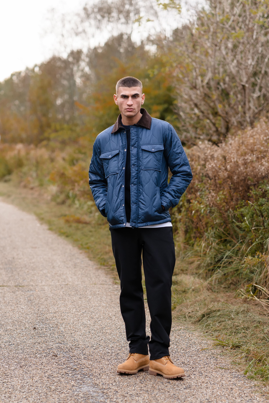 Dygsniuotas švarkas - Navy