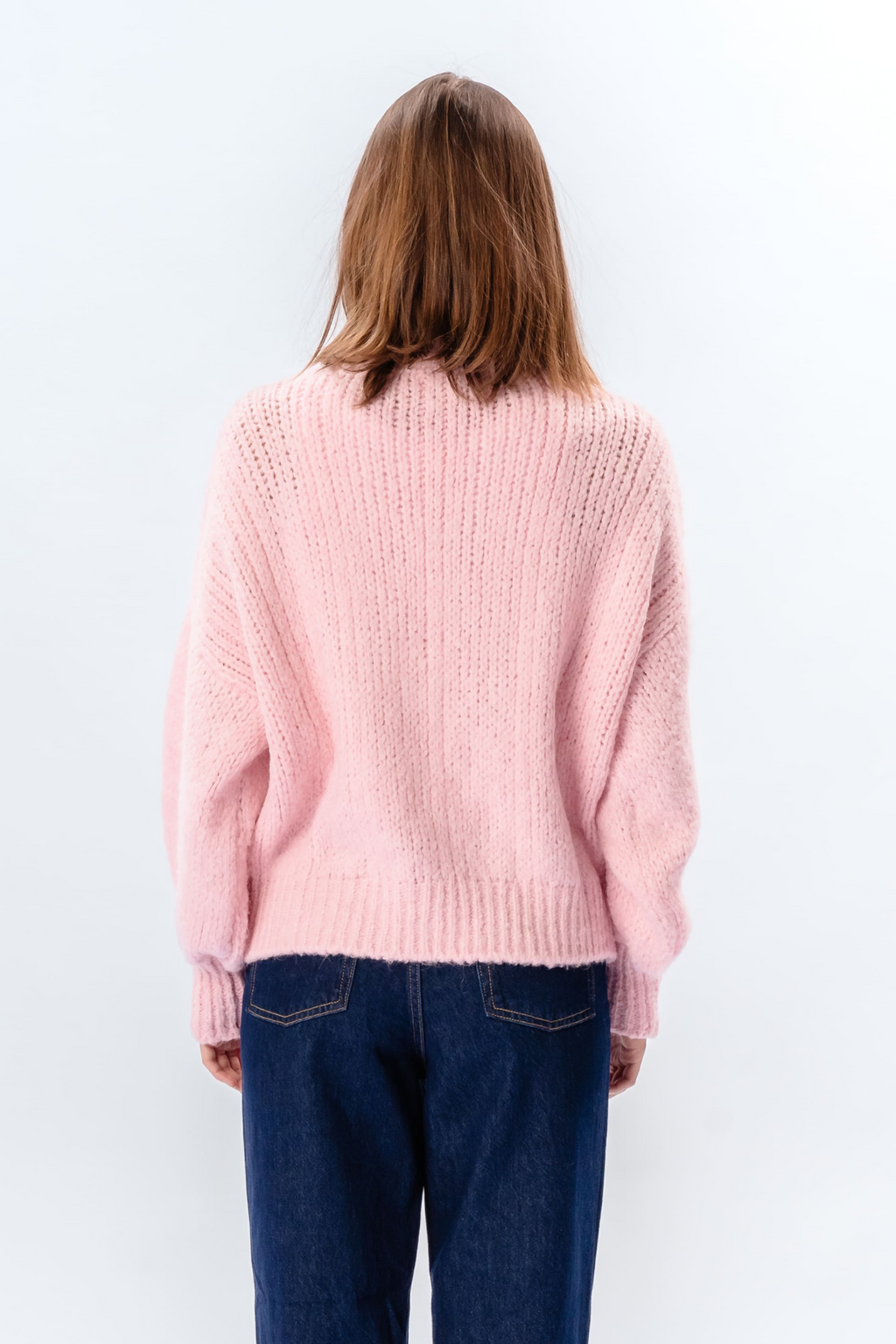 Emma Cable Knit – saldainių rožinė