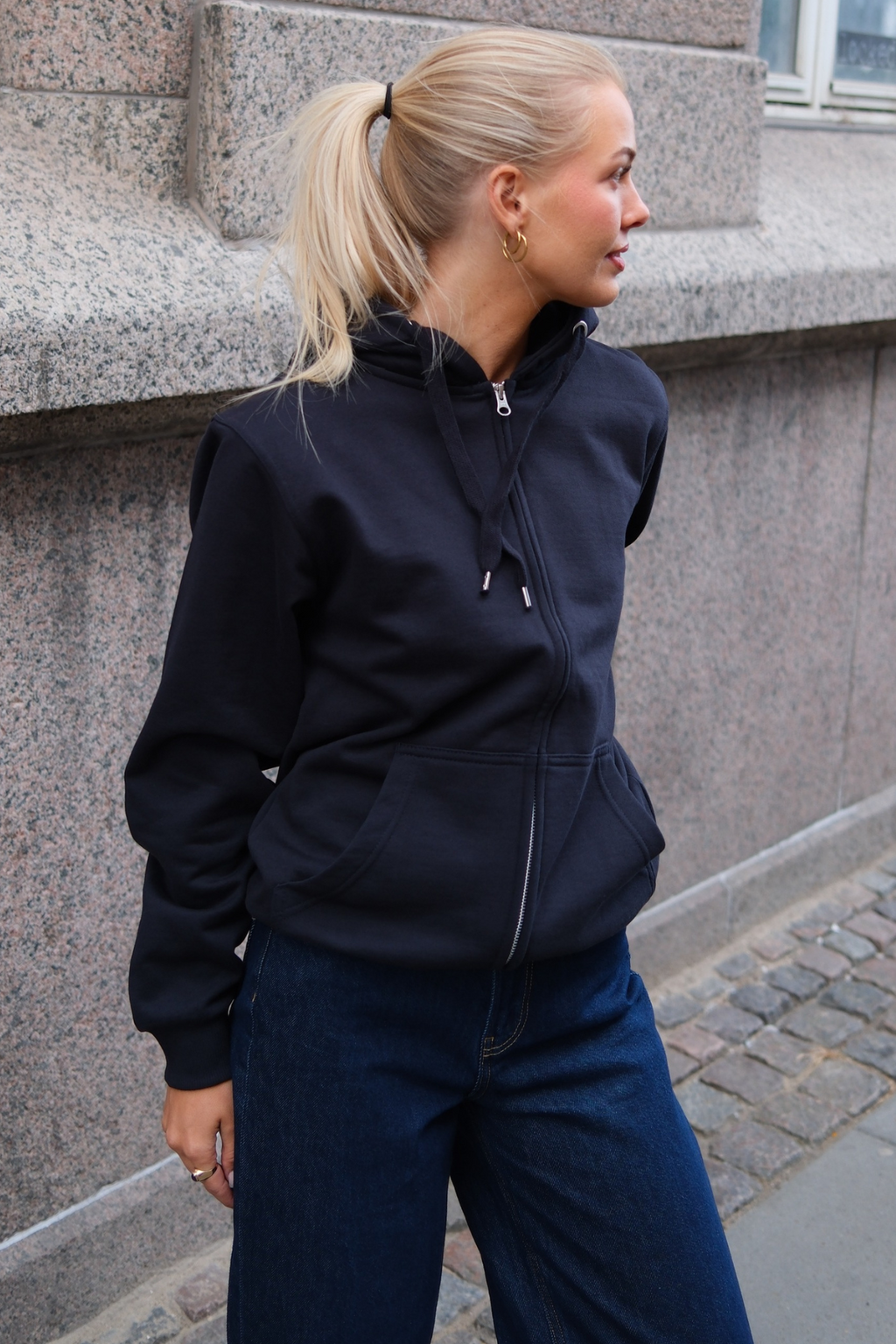 Basic ZIP HOOKE - tamsus karinis jūrų laivynas
