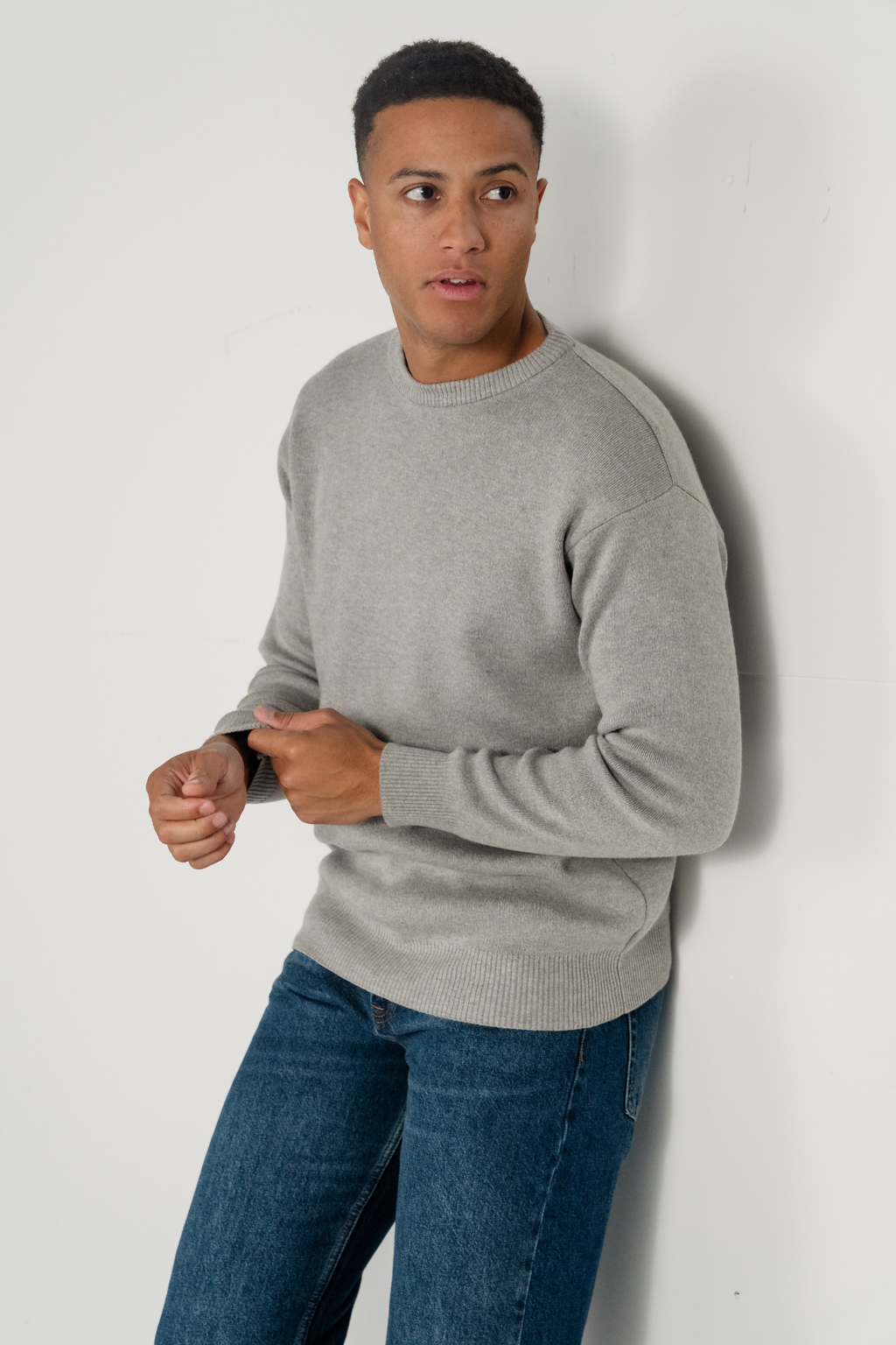 „Crewneck“ megztinis - šviesiai pilka