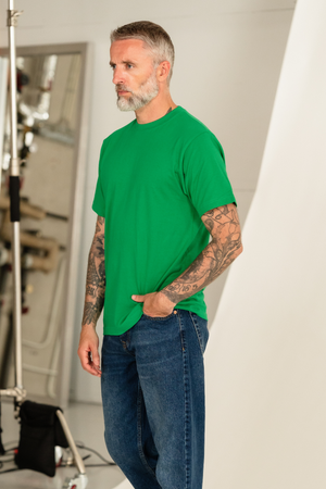 Negabaritiniai marškinėliai - pavasaris žalia