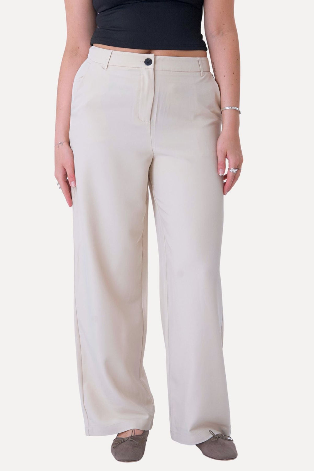Klasikinis kostiumas Pants - smėlio spalvos