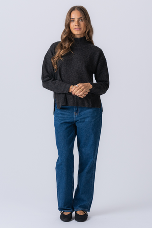 Emma Knit - tamsiai pilka melange