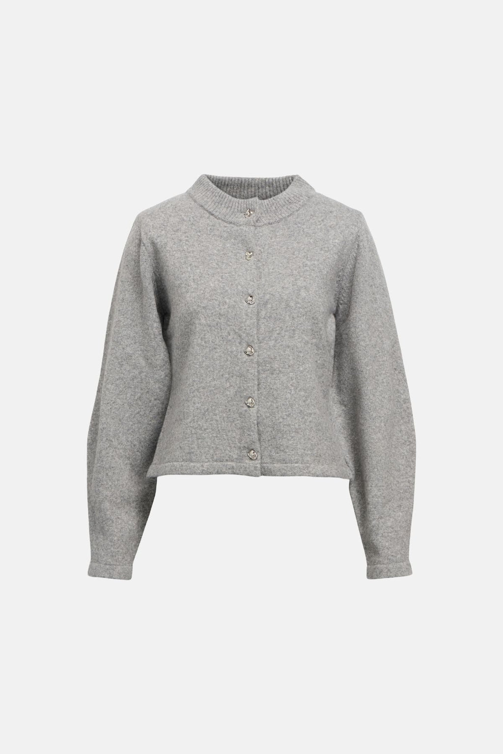 Zari Knit Cardigan - Medium Grey Melange
