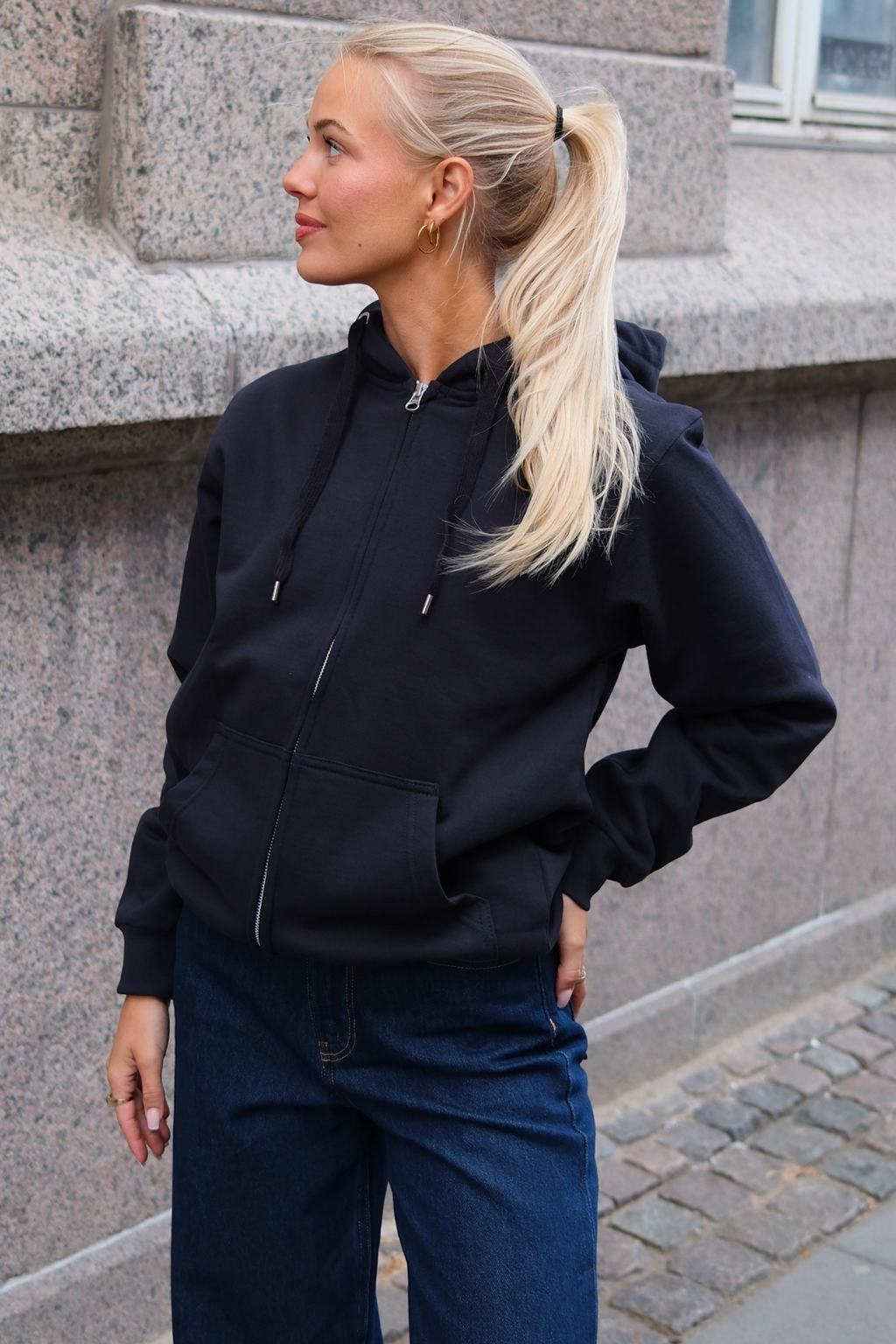 Basic ZIP HOOKE - tamsus karinis jūrų laivynas