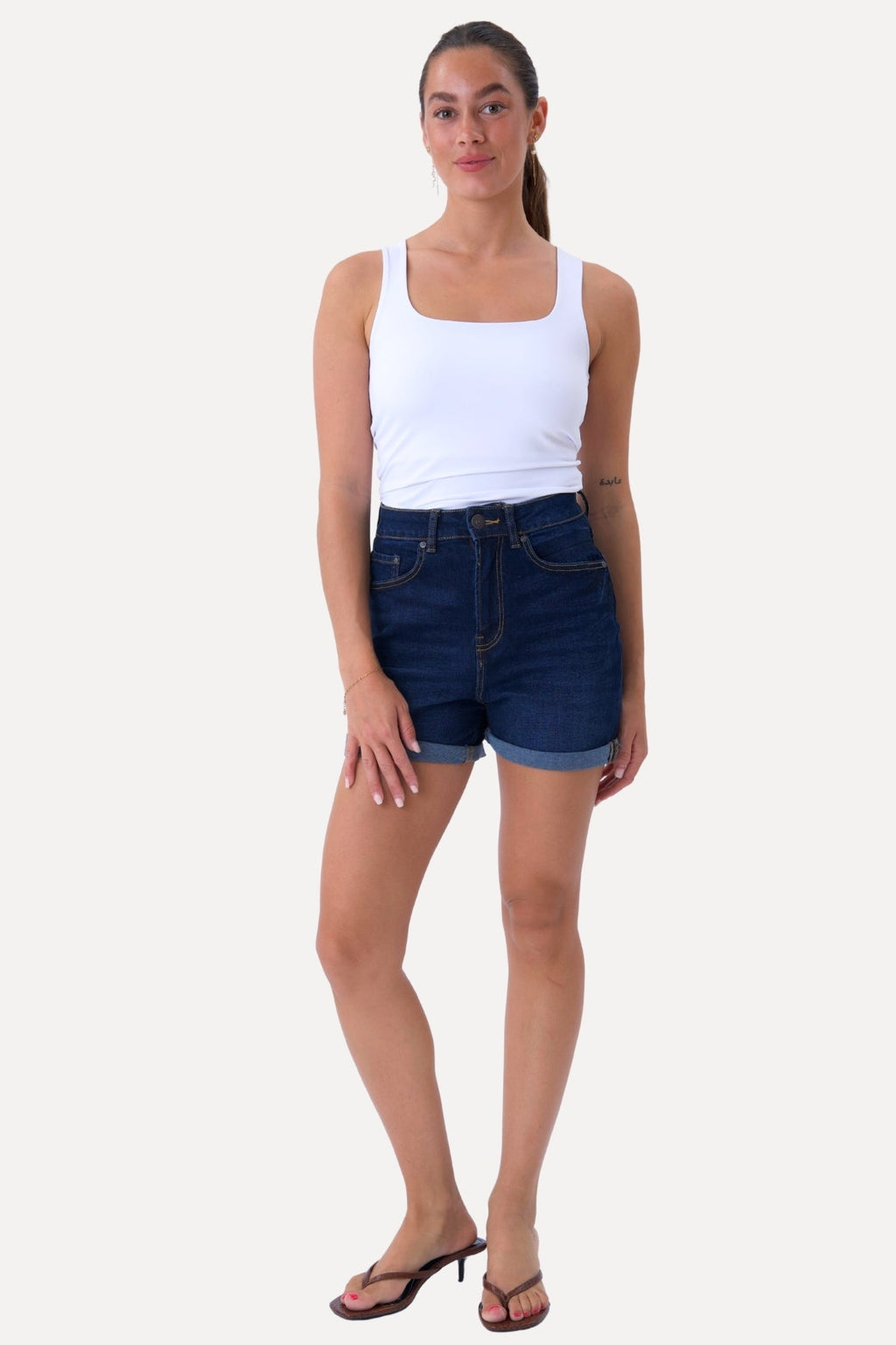 The Original Performance Denim Shorts - Dark Blue Denim