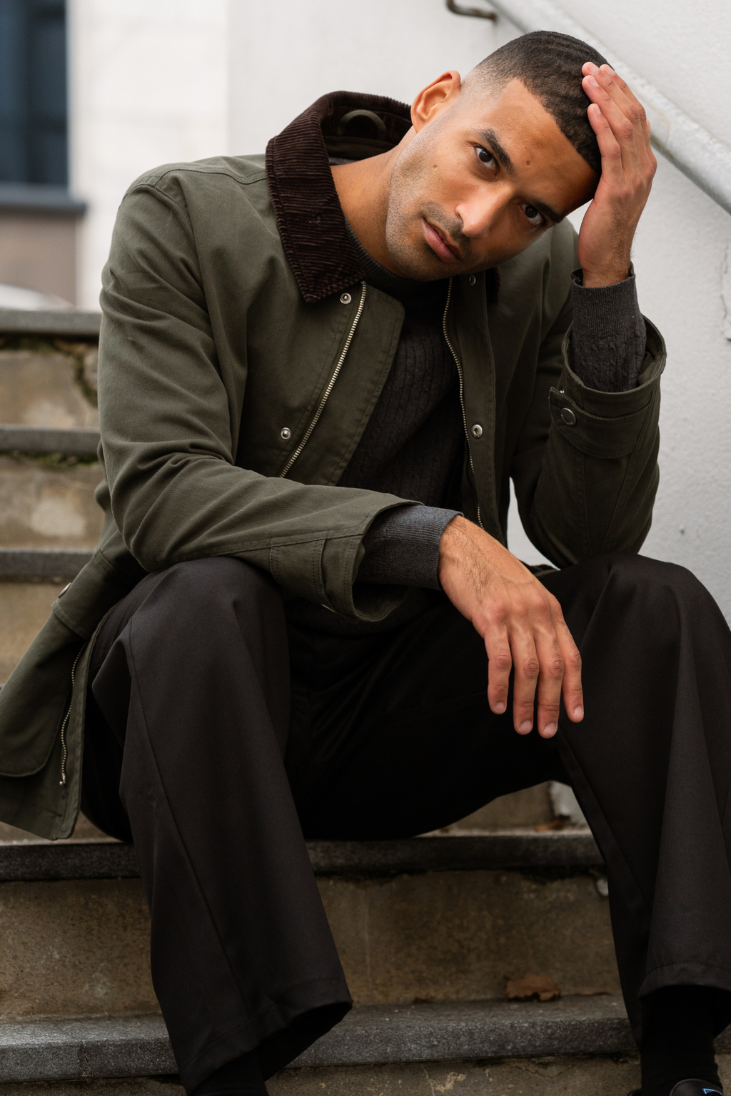 Twill striukė - tamsi alyvuogė