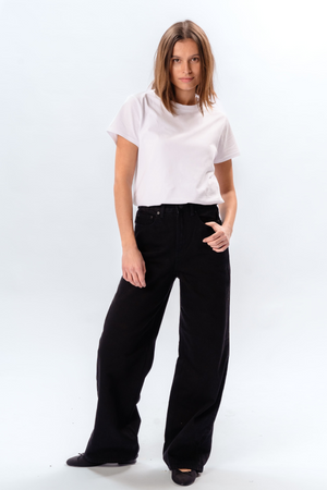 The Original Performance Plati džinsai - juodas džinsinis audinys