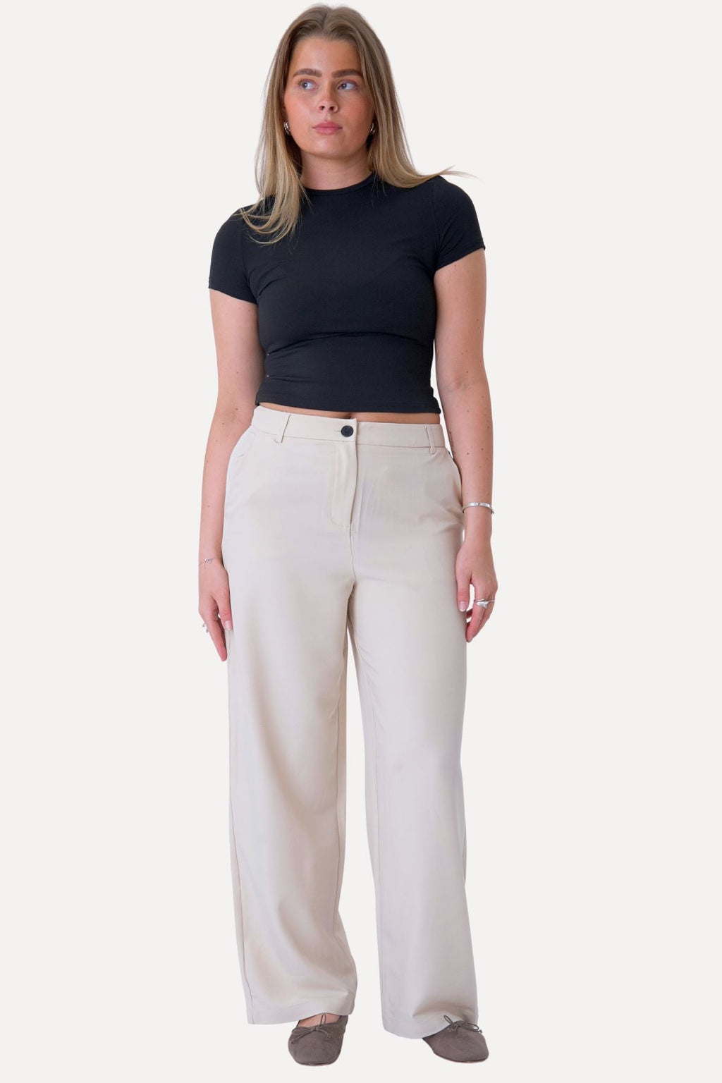 Klasikinis kostiumas Pants - smėlio spalvos