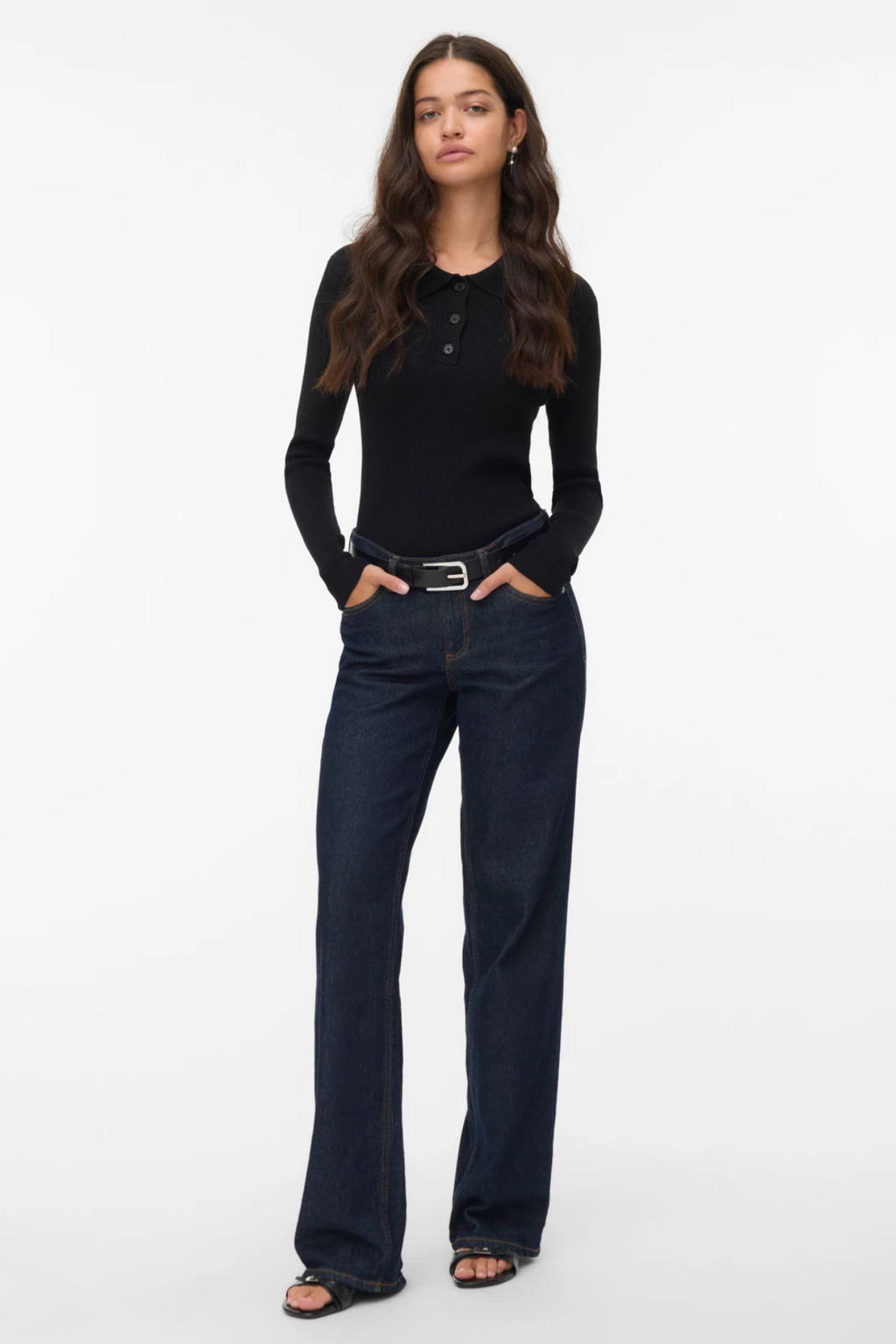 Silje Poloneck Pullover - Black