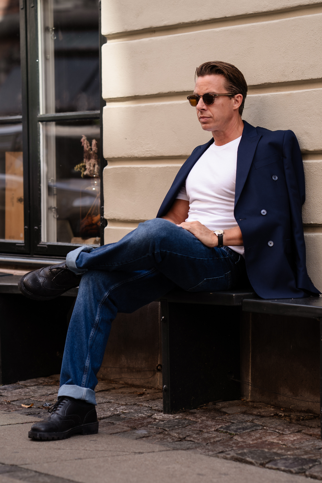 Premium Dvigubas bleizeris - karinis jūrų laivynas