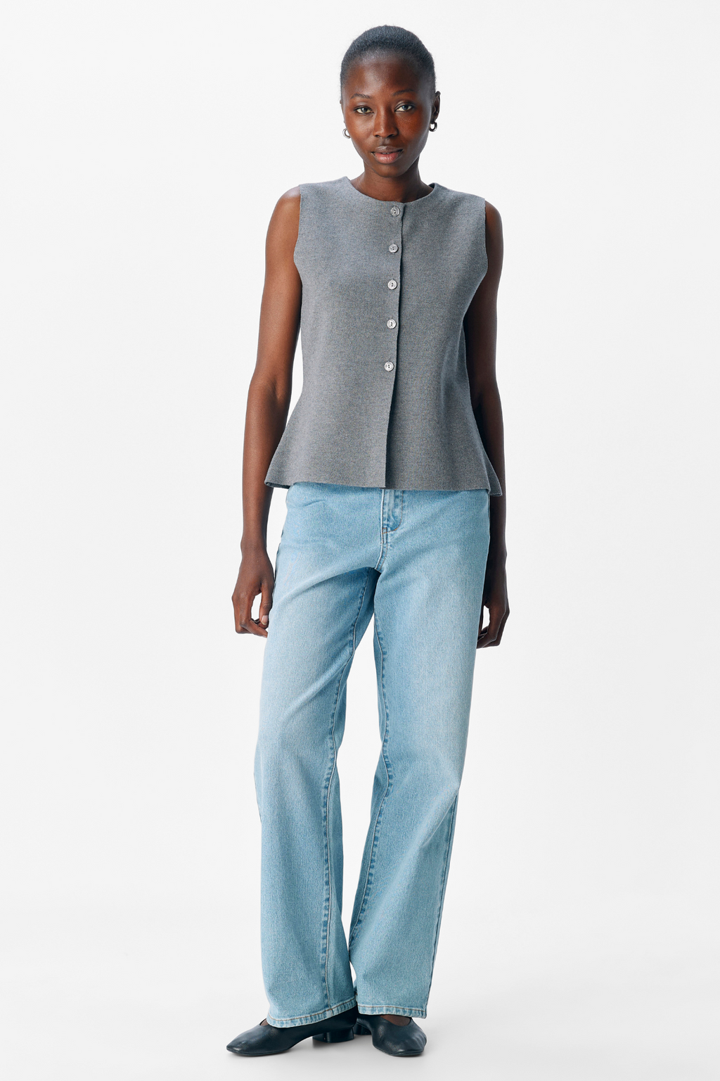 „Reynard Knit Vest“ - vidutinio pilkos spalvos melange