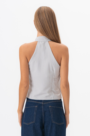 „Silva“ dryžuota viršus - pilka