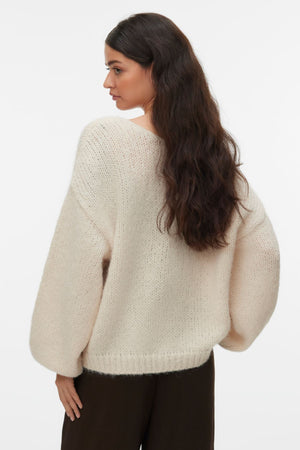 Gal Ls 2way V-neck megztinis - beržas